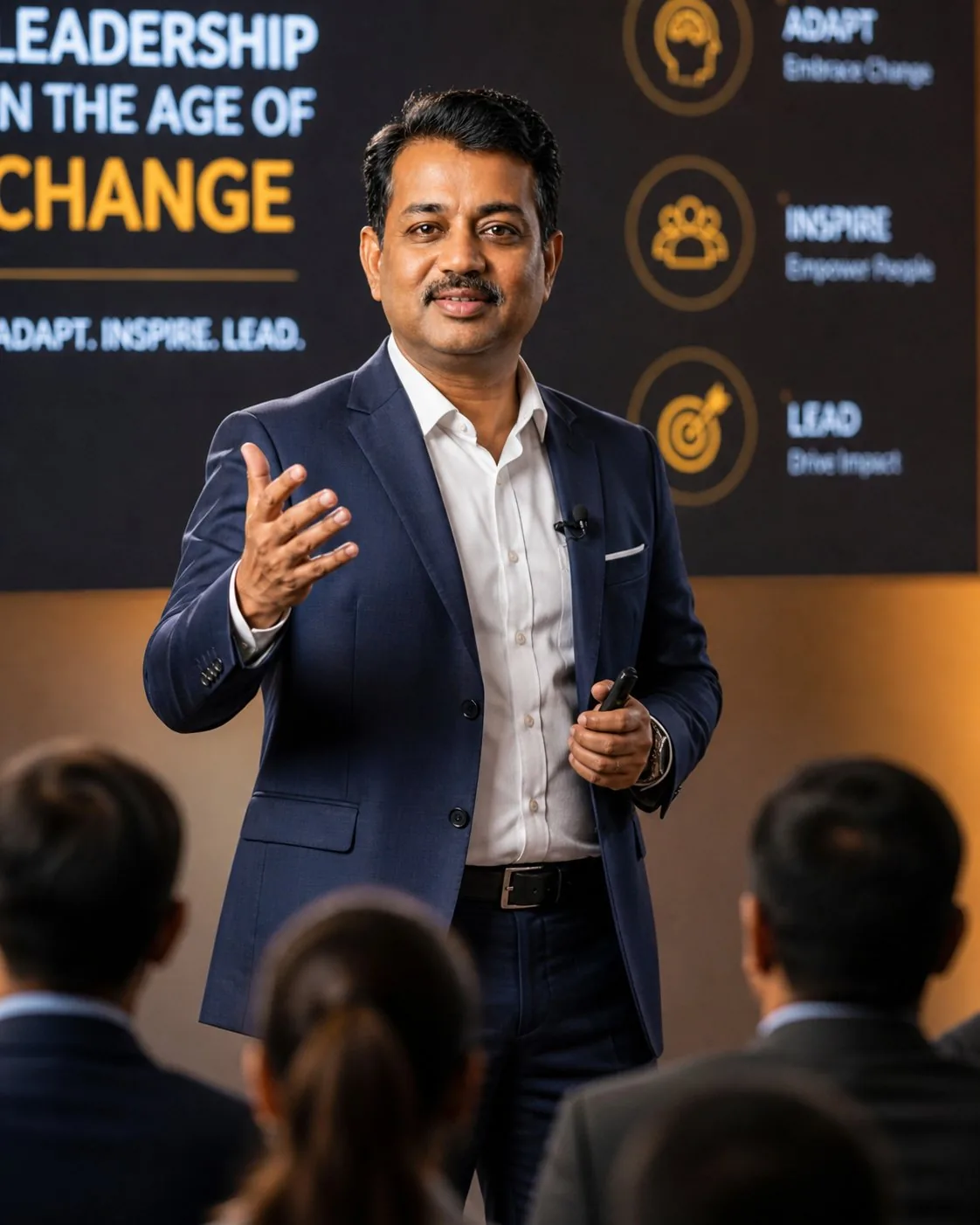 Mohan K Naiyr facilitating a corporate leadership training programme